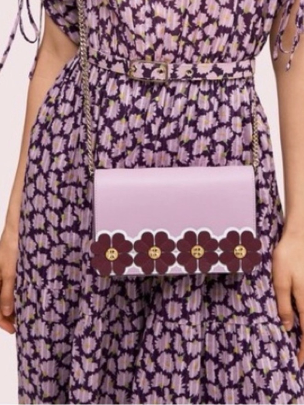 Kate Spade New York Sylvia Graphic Clover Appliqué Cross Body Purse